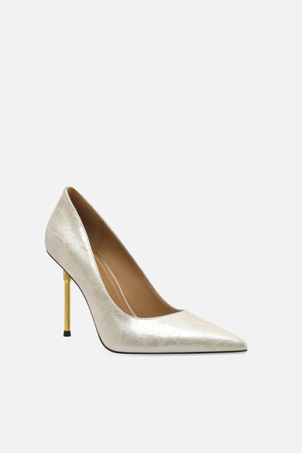Cow patent leather high heels