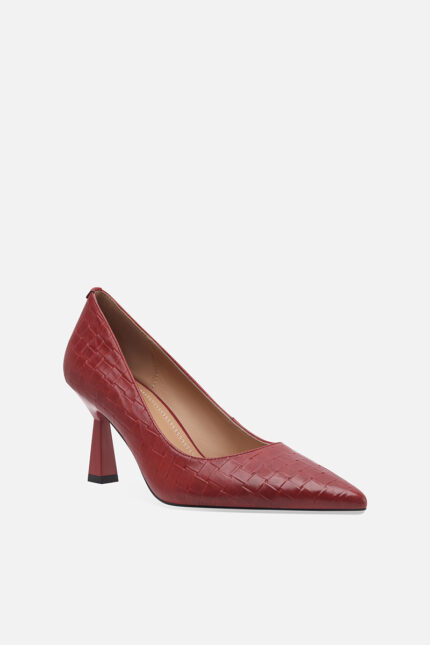 Women’s Embossed Sheepskin High Heel Pumps